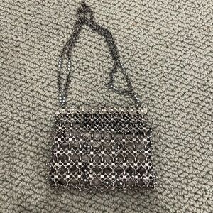 Mini metal chain link vintage purse